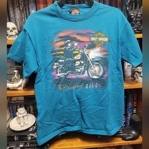 Vintage Harley Davidson Riding Solo Savannah Georgia Shirt Men Size M